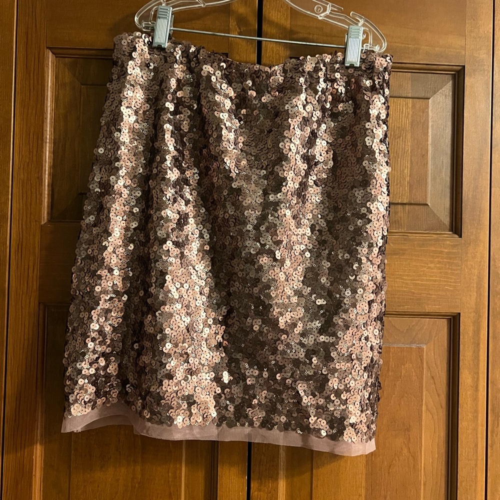 LC Lauren Conrad Sequin Mini Skirt - Brown